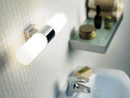 LED Spiegelleuchte Badezimmer Chrom warmweißes Licht